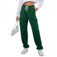 thumbnail image 1 of SnnmBlm Womens Cargo Joggers Parachute Y2K Pants Lightweight Hiking Travel Scrub Pants Elastic Waist with Drawstring Quick Dry Dark Green L, 1 of 7