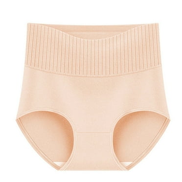SnnmBlm Womens Underwear Cotton Tummy Control High Waisted Underwear Soft Breathable Full Coverage Panties Multipack Complexion S