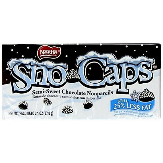 Sno Caps Semi-Sweet Chocolate Nonpareils (Pack of 5) 3.1 oz Theater Boxes