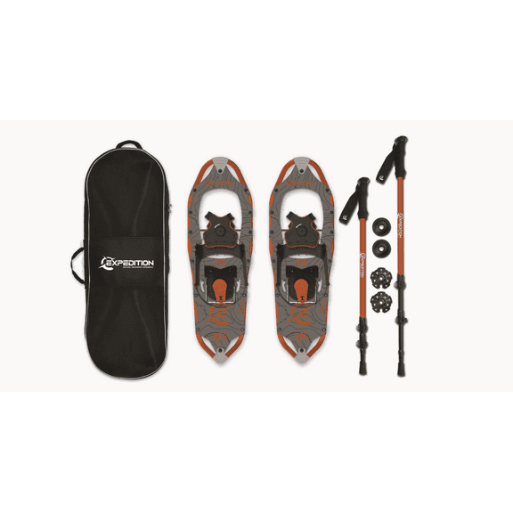 Sno Spin Series Men and Women's Lightweight Aluminum Frame Snowshoe Kit, Size 21 - Spin Bindings