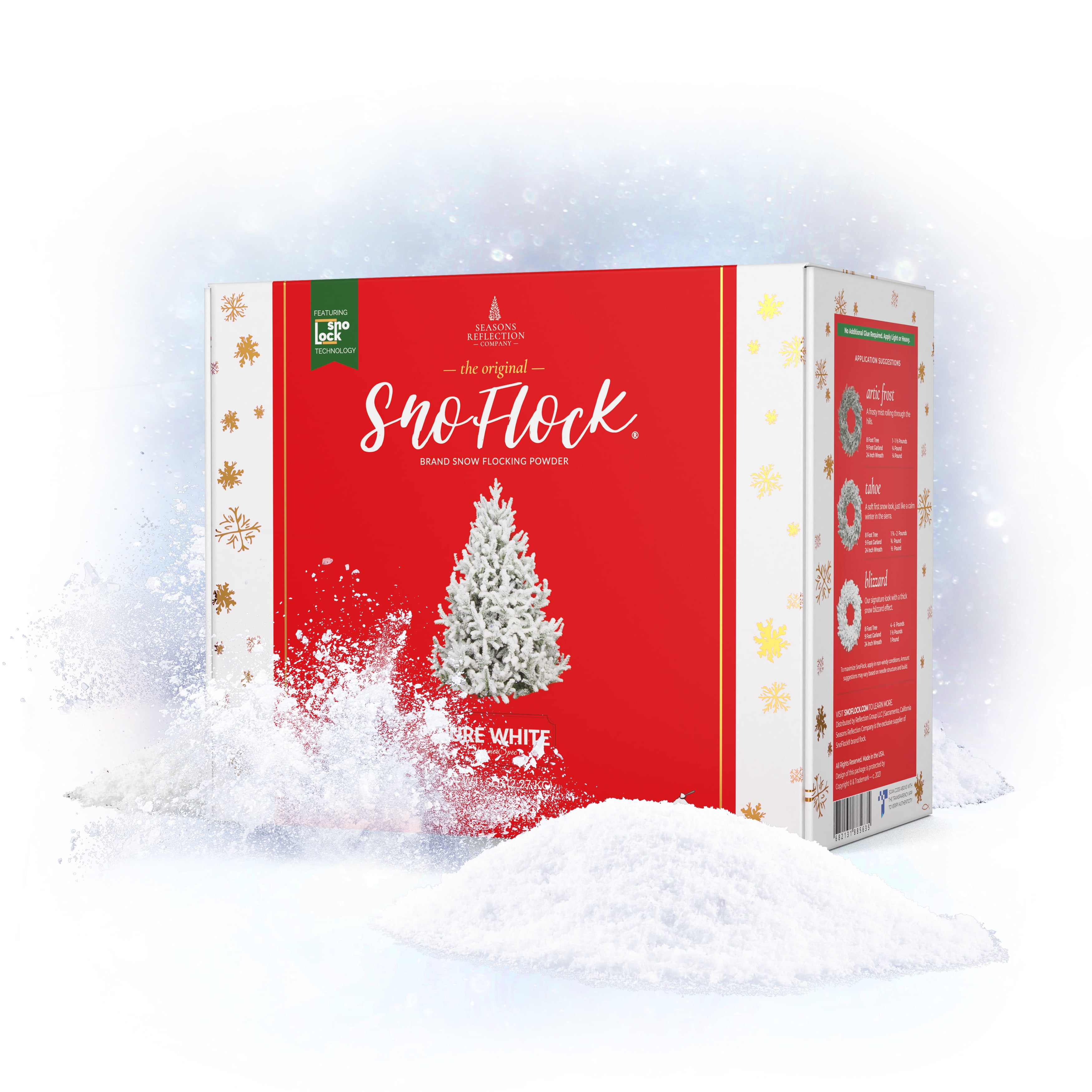 SnoFlock The Original Premium SelfAdhesive Snow Flock Powder with ShimmerSpec Exclusive