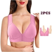 Snoarin 2PC Push Up Bras for Women Seamless Wire Free Everyday Bra Size M-4XL