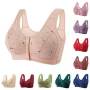 Snoarin Plus Size Bras for Women Soild Wire Free Underwear One-Piece Bra Comfort Everyday Underwear Bras S-4XL