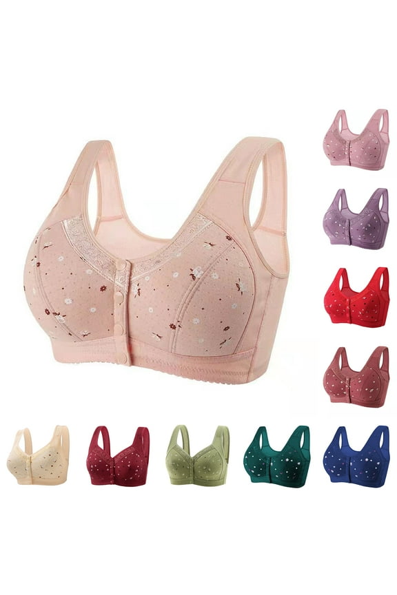 Snoarin Plus Size Bras for Women Soild Wire Free Underwear One-Piece Bra Comfort Everyday Underwear Bras S-4XL