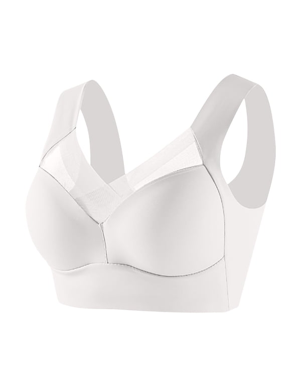 Snoarin Plus Size Bras for Women Full Cup Seamless Push Up Shaping Wire Free Everyday Bra Size L-6XL