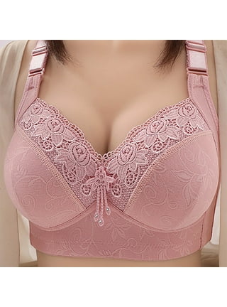 Mlqidk Women's Plus Size Wireless Bra Full Cup Lift Bras for Women No  Underwire Push Up Shaping Wire Free Everyday Bra,Pink 38