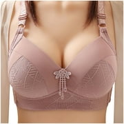 Snoarin Wireless Bra Full Cup Bras for Women Push Up Shaping Everyday Bra Size S-XL