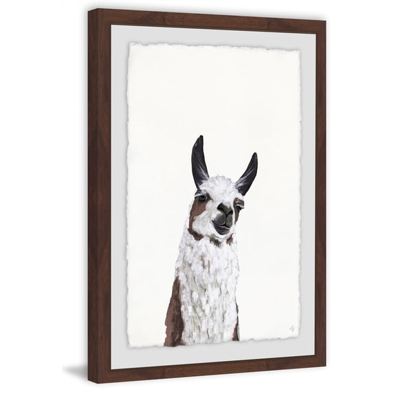 Snobbish Llama Framed Painting Art Print