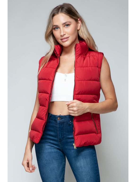 Snobbish Zip Up Turtleneck Vest with Pockets
