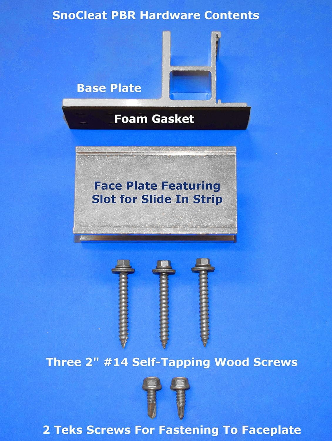 Snocleat PBR Aluminum Snow Guards For Metal Roofs (Includes Three 2