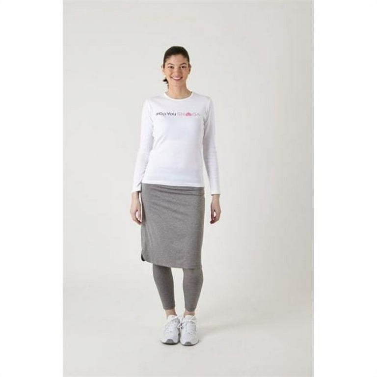 Snoga Athletics M21-GRY-S Pencil Skirt with Full Attached Legging