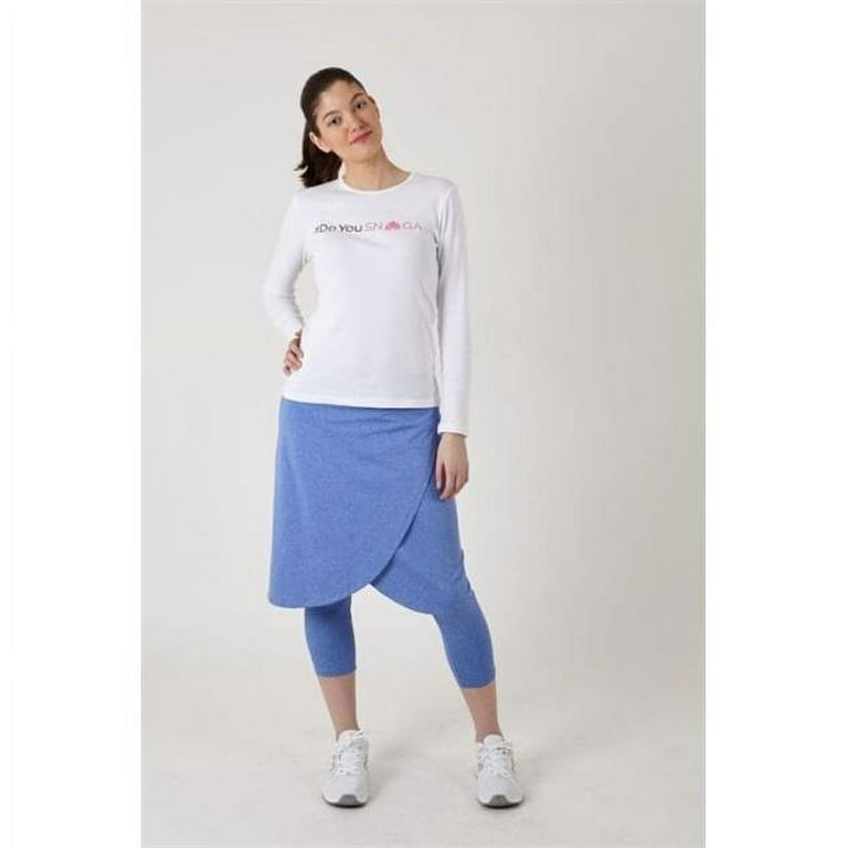 Snoga Athletics M8-BLU-XL Faux Wrap Skirt With Attached Legging, Heather  Blue - Extra Large
