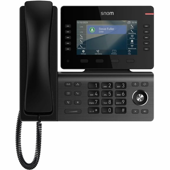 Snom D815 IP Phone Corded Corded/Cordless Wi-Fi 3 Multiple Conferencing Desktop Stand Mountable Gunmetal Black