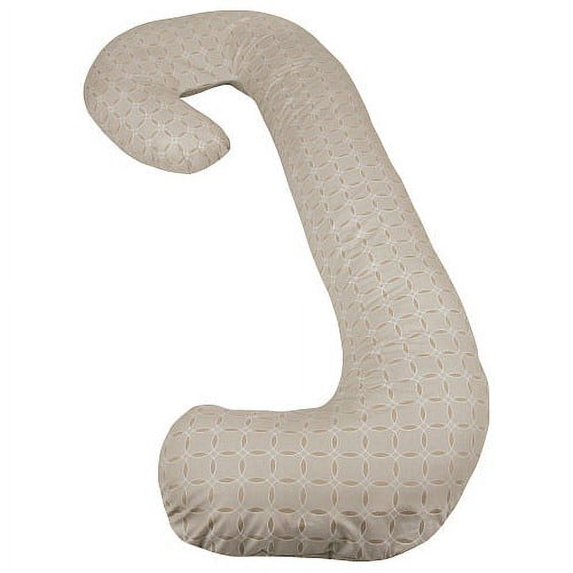 Snoogle Chic Total Body Pillow - Taupe Rings