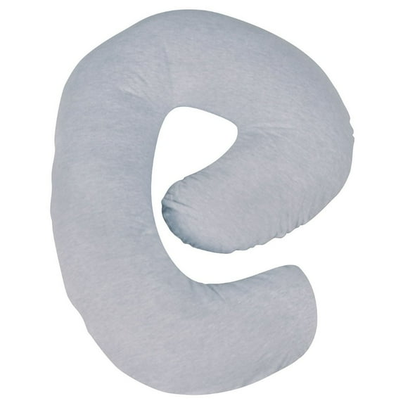 Snoogle Mini Chic Jersey Compact Side Sleeper Pregnancy Pillow - Heather Gray