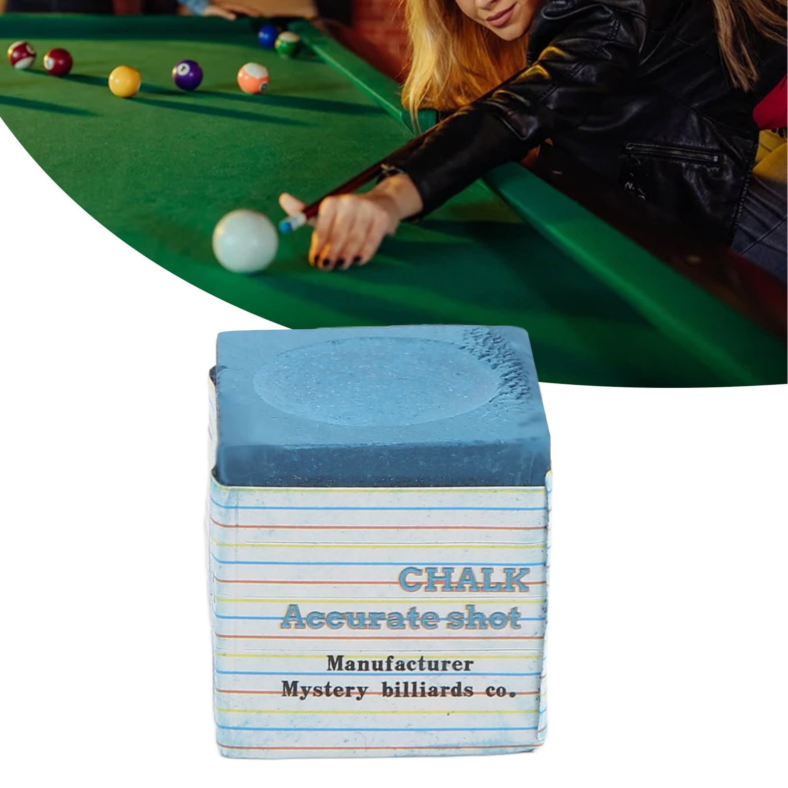 Snooker Chalk, Billiard Chalk Accurate Shots Rounded Applicator Shape For Billiard