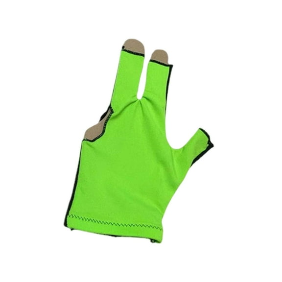 Snooker Open Pool Cue Glove Mitts Snooker Cue Glove 3 Fingers Billiard Glove Black Green