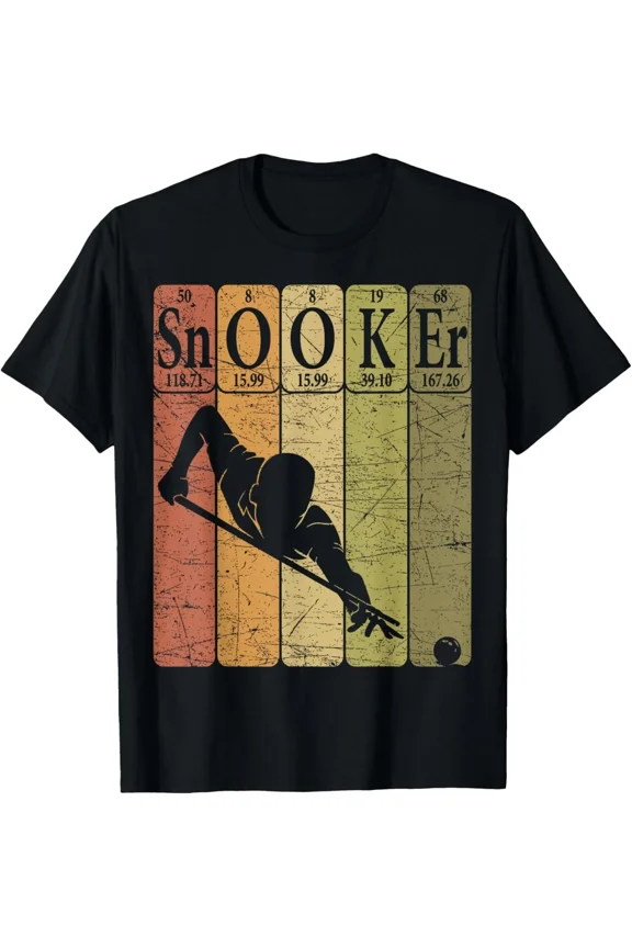 Snooker Periodic Table Elements Pool Player Pool Billiard Gift Unisex T-Shirt
