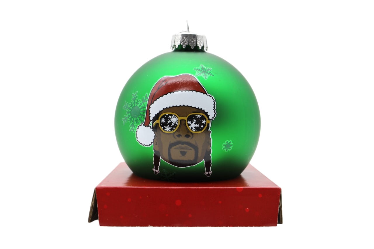 Snoop Dogg Green Glass Ball Ornament, 4"