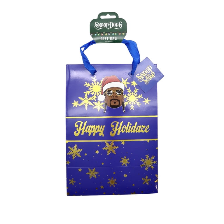 Happy Holiday! アーリッカがメインの Holiday bag Snoop Dogg Happy Holidaze Blue Paper Gift Bag, 10
