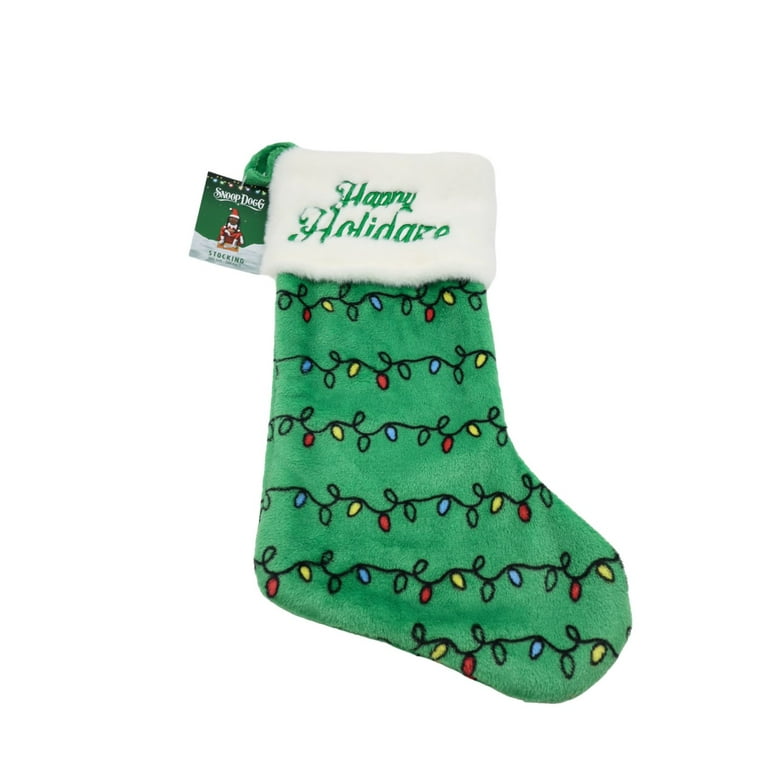 Snoop Dogg Happy Holidaze Green Stocking, 15