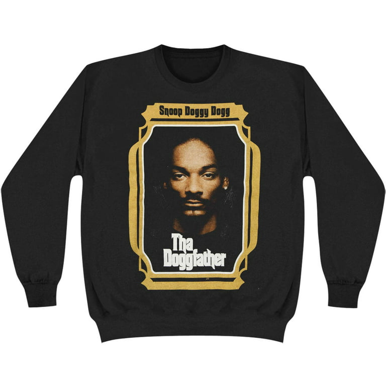Snoop Dogg Men's The Doggfather Crewneck Sweatshirt Large Black ...