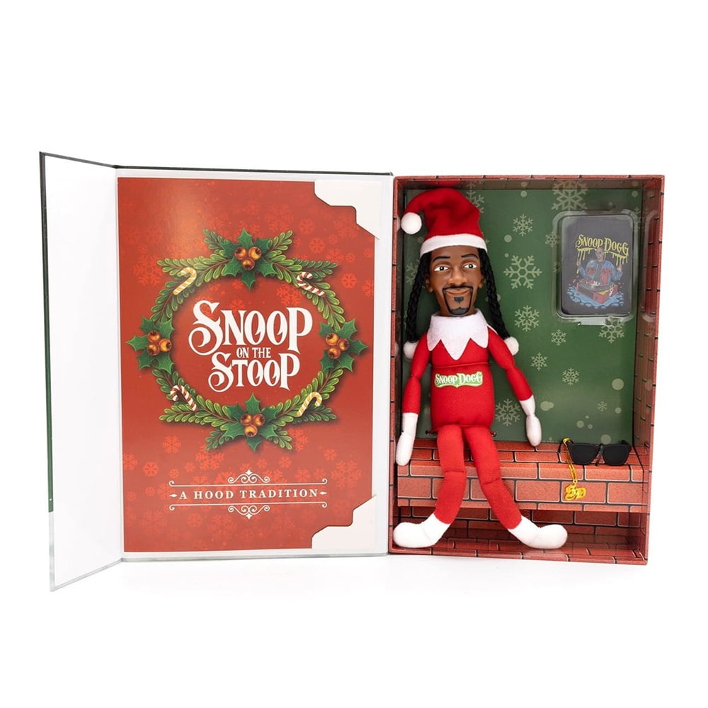 Snoop Dogg on a Stoop Christmas Elf Doll, 12" Small Plush Toys Shelf