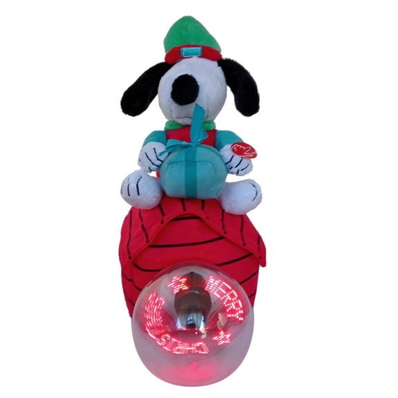 Snoopy Animated Christmas Plush Plays Music Lights Up