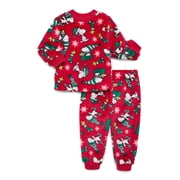 Snoopy Baby All Over Print Plush 2 Piece Set, Sizes 0/3M-24M