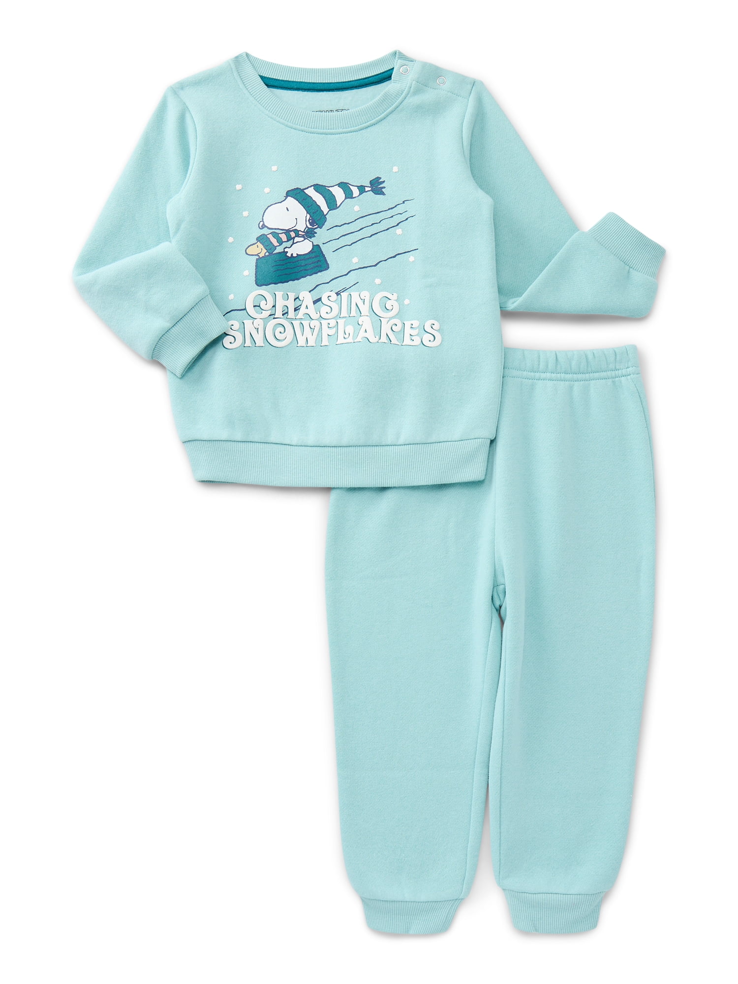 Snoopy Baby Boys or Girls Crewneck Sweatshirt and Joggers Set, 2-Piece, Sizes 0/3M-24M