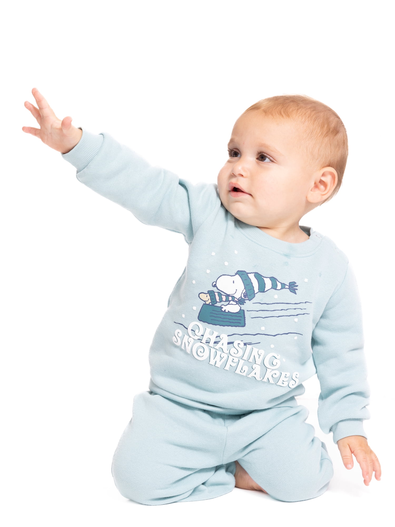 Snoopy Baby Boys or Girls Crewneck Sweatshirt and Joggers Set, 2-Piece, Sizes 0/3M-24M