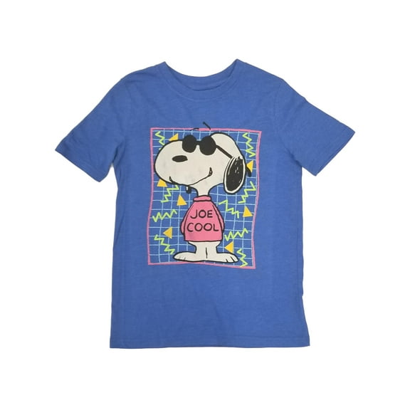 Snoopy Boys Colorful Blue Short Sleeve Joe Cool Puppy Dog T-Shirt Tee Shirt 10