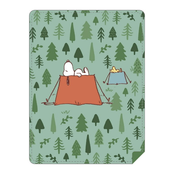 Snoopy Camping Throw Blanket