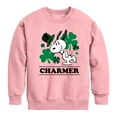 thumbnail image 1 of Snoopy Charmer  - Toddler And Youth Crewneck Fleece Sweatshirt, 1 of 5