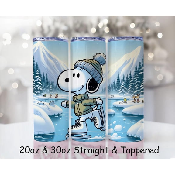 Snoopy Christmas Cartoon Tumbler Wrap PNG, Holiday 20oz Sublimation Design