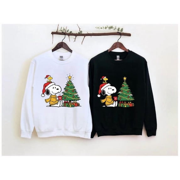 Snoopy Christmas Sweatshirt, Cute Cartoon Sweater, Christmas Sweatshirt, Charlie Brown Christmas Shirt, Family Christmas Shirt Gift Unisex All Size