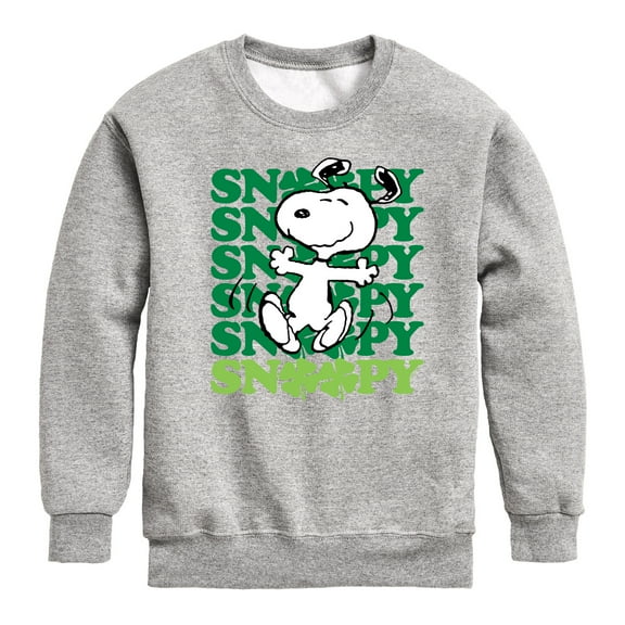 Snoopy Clover Dance - Toddler And Youth Crewneck Fleece Sweatshirt