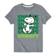thumbnail image 1 of Snoopy Clover Dance - Toddler And Youth Short Sleeve Graphic T-Shirt, 1 of 6