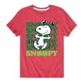 thumbnail image 1 of Snoopy Clover Dance - Toddler And Youth Short Sleeve Graphic T-Shirt, 1 of 6