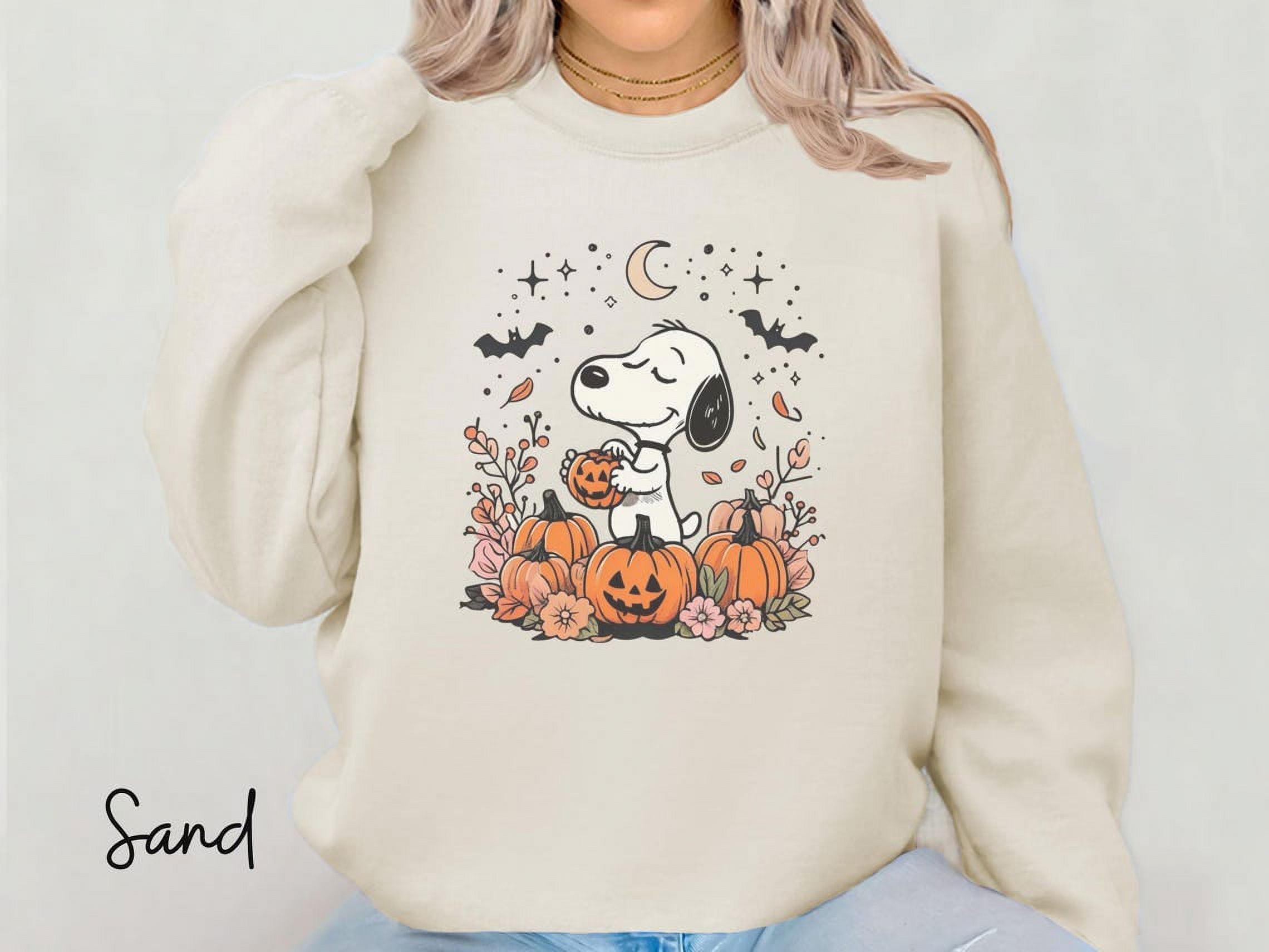 Snoopy Fall Sweatshirt, Pullover Snoopy Sweatshirt, Snoopy Halloween