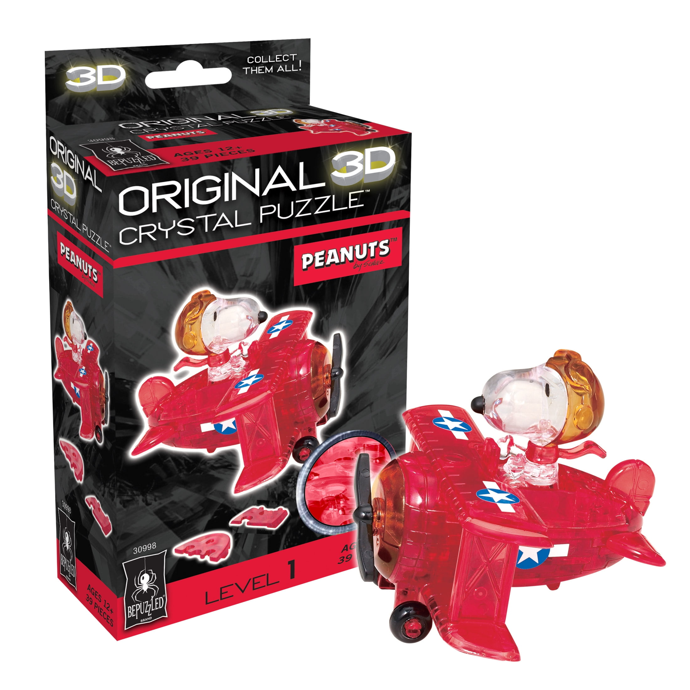 Snoopy Flying Ace 3D Crystal Puzzle with 39 Pieces