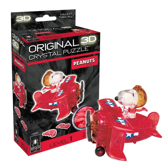 Snoopy Flying Ace Original 3D Crystal Puzzle from BePuzzled, Ages 12 and Up