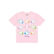 PEANUTS Snoopy Girls Graphic T-Shirt with Short Sleeves, Sizes 4-16