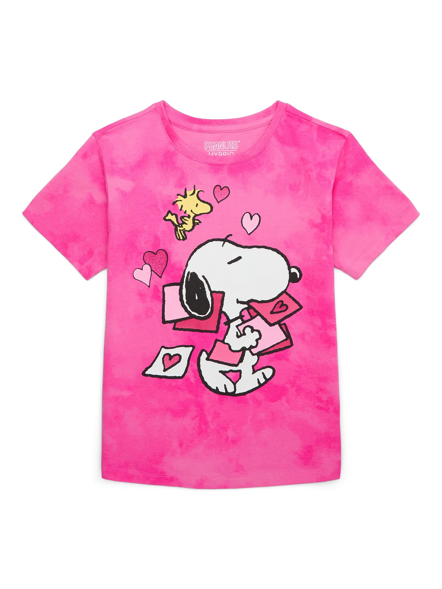Snoopy Tennis Girls Graphic Crew Neck Short Sleeve Tee Sizes 4 16