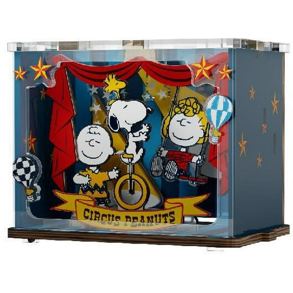 Snoopy Happy Stage Wooden Wooden Mini Scene