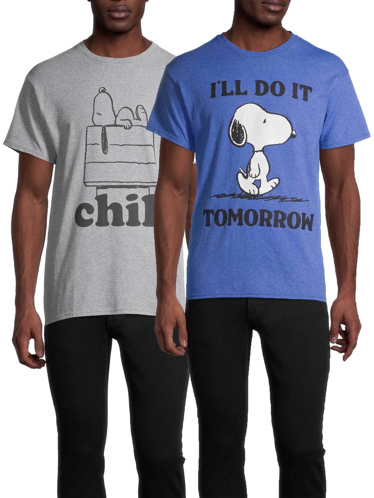 Snoopy I'll Do & Chill Men's and Men's Graphic 2-Pack - Walmart.com