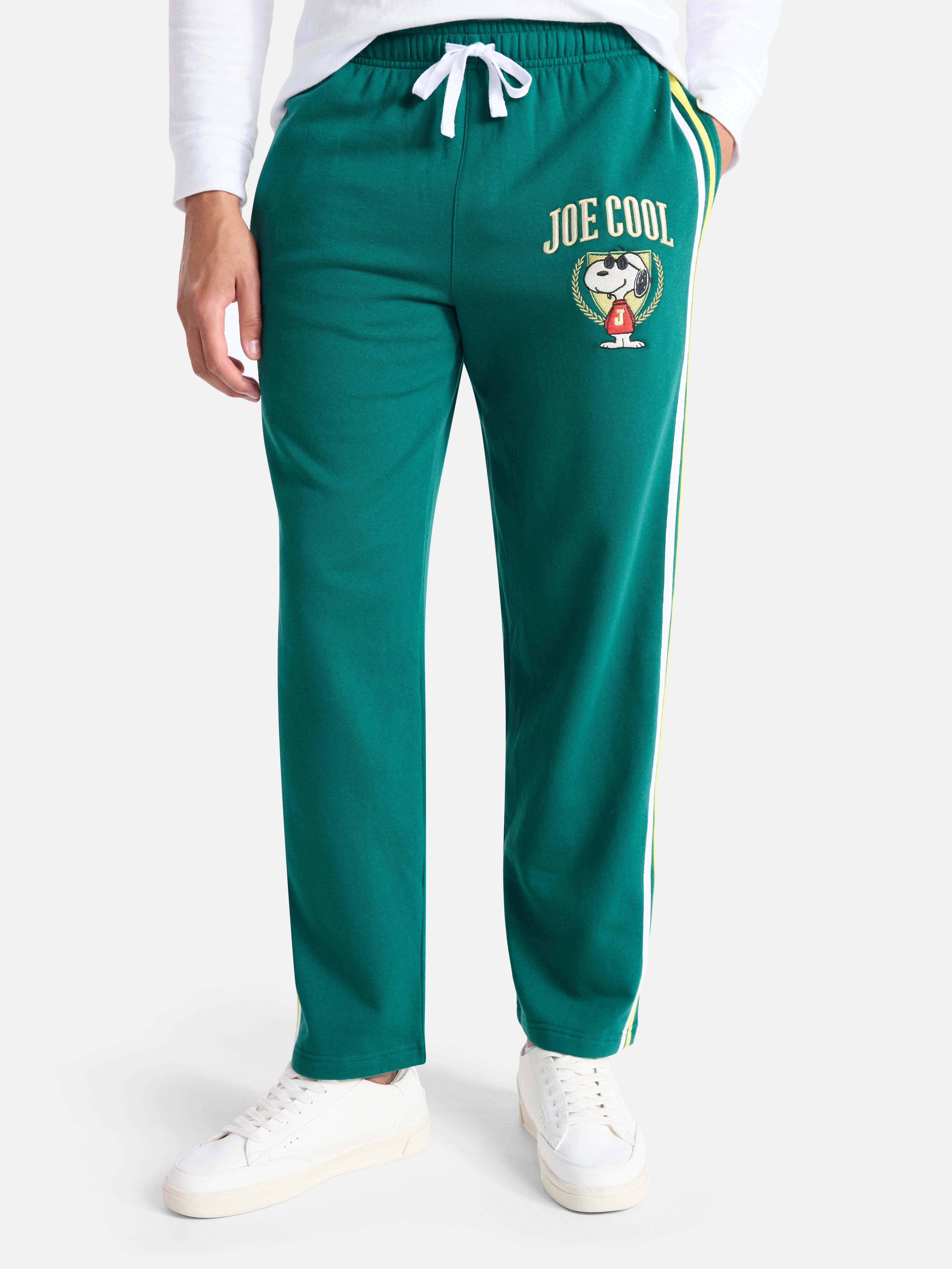 Peanuts Snoopy Men's and Big Men's Joe Cool Relaxed Fit Fleece Sweatpants, Sizes XS-3XL