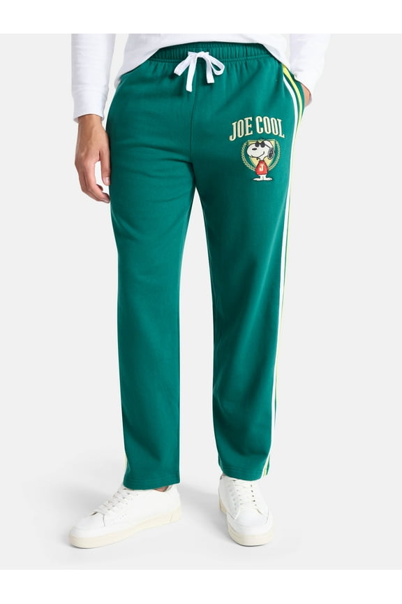 Snoopy Men's and Big Men's Joe Cool Relaxed Fit Fleece Sweatpants, Sizes XS-3XL