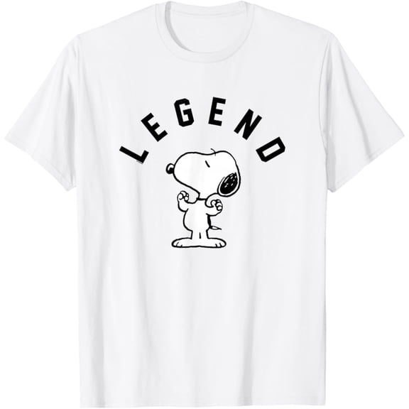 Snoopy Legend Classic Cartoon Style Graphic Shirt Minimal Vintage Illustration Casual Gift Tee Unisex Cotton T-Shirt, Sizes S-5XL