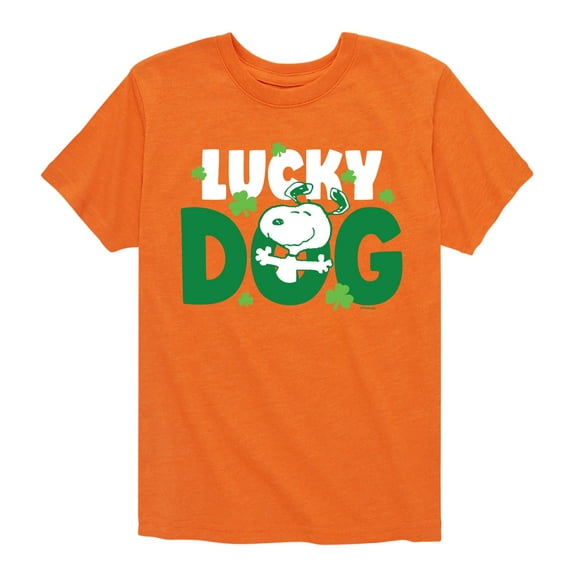 Snoopy Lucky Dog - Toddler And Youth Short Sleeve Graphic T-Shirt